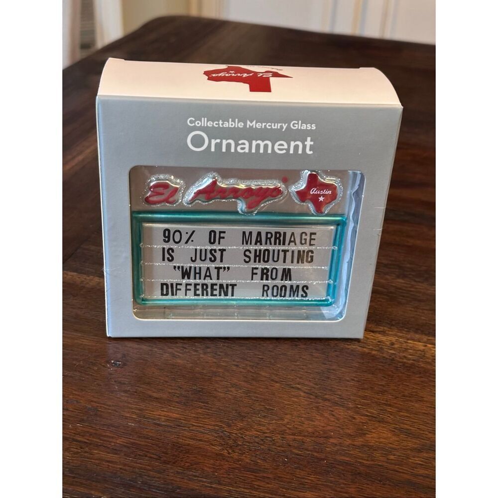 El Arroyo Mercury glass ornament.